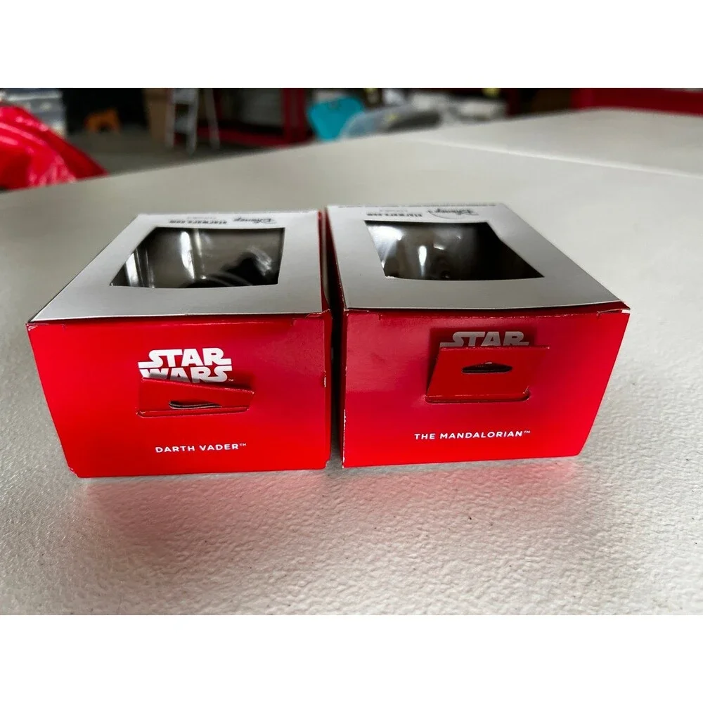 new in box hallmark, Star Wars, Darth Vader and The Mandalorian ornament bundle